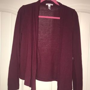 fancy maroon cardigan